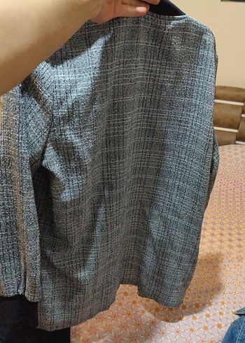 Gri Midi DüğmeliCeket - Görsel 3