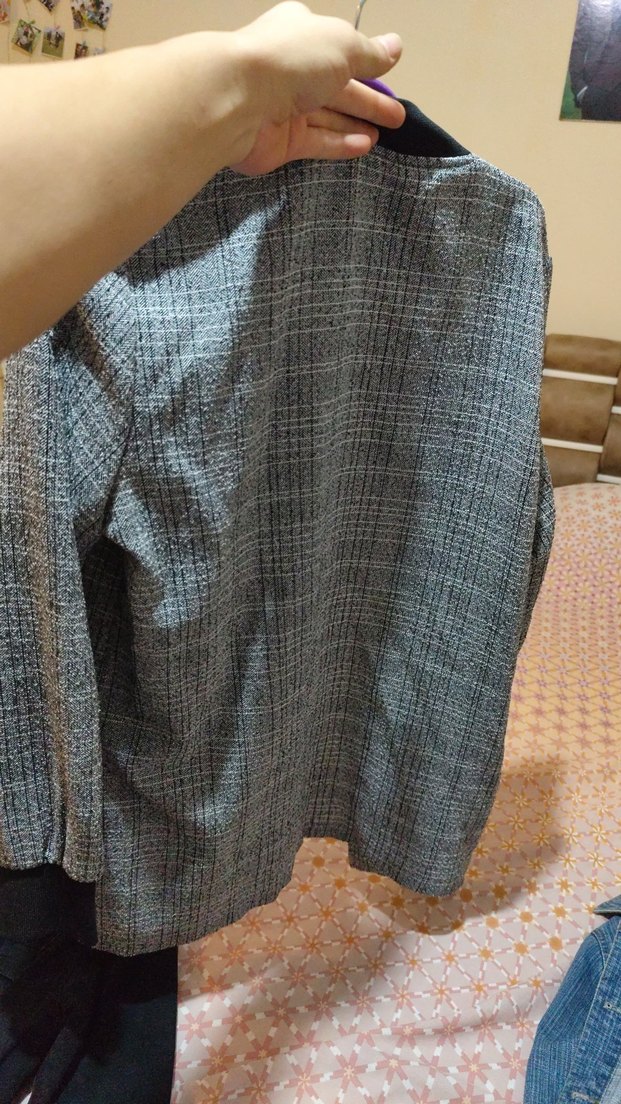 Gri Midi DüğmeliCeket - Görsel 3