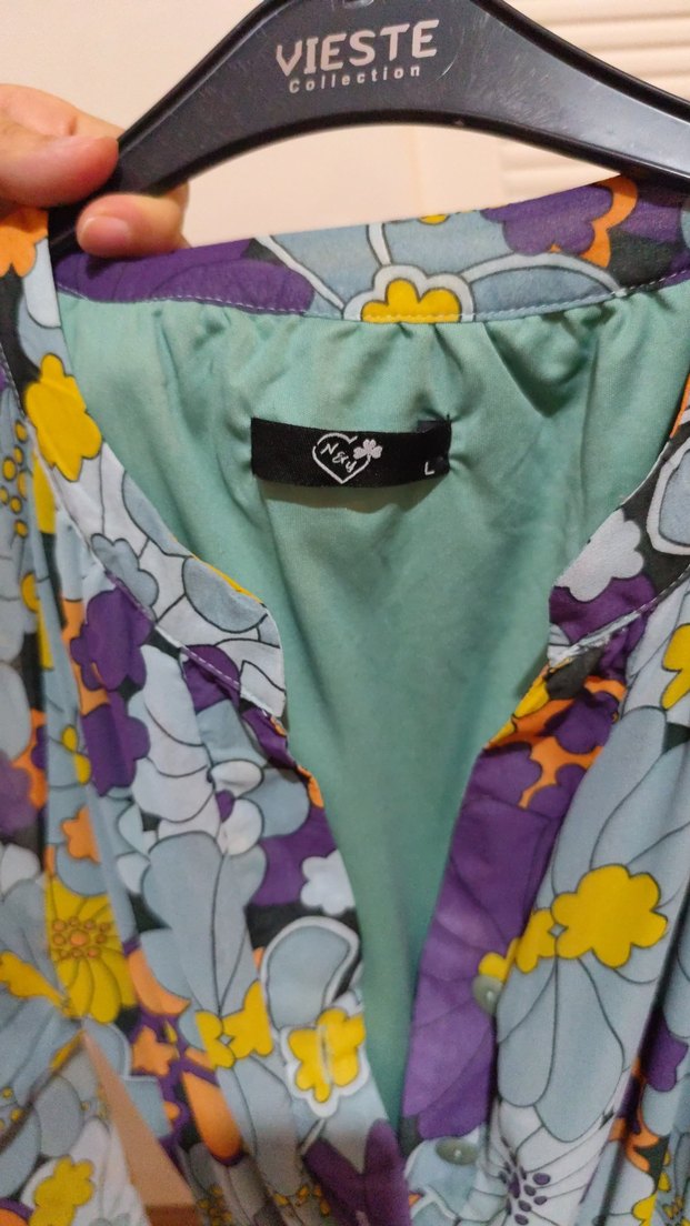 Bohem Çok Renkli Midi Hamile Elbisesi - Görsel 2