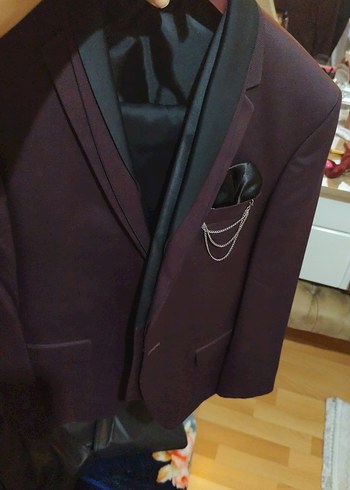 Bordo Erkek Regular Fit Takım Elbise - Görsel 5