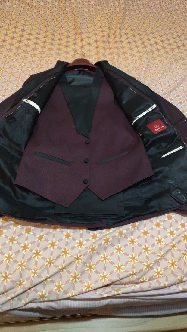 Bordo Erkek Regular Fit Takım Elbise - Görsel 3