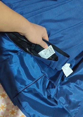 Mavi Düğmeli Erkek Takım Elbise - Görsel 7