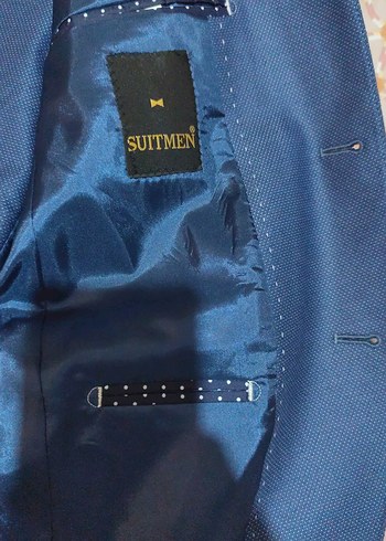 Mavi Düğmeli Erkek Takım Elbise - Görsel 4