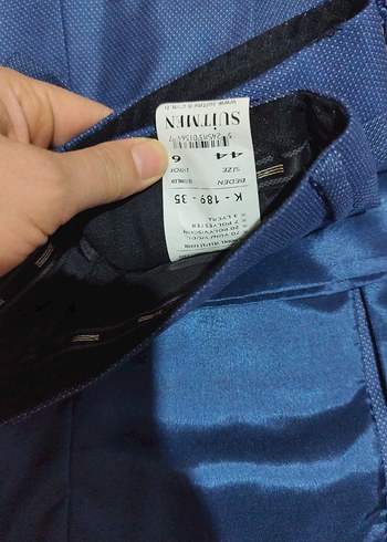 Mavi Düğmeli Erkek Takım Elbise - Görsel 6