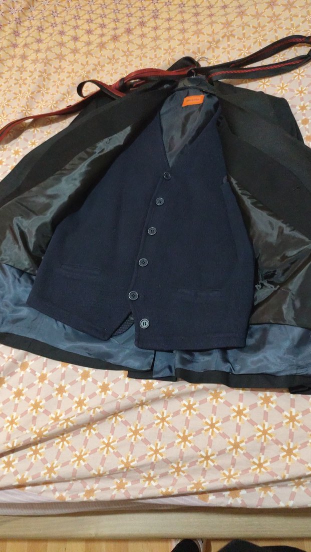 takim elbise iki  kiravatli yelekli - Görsel 4