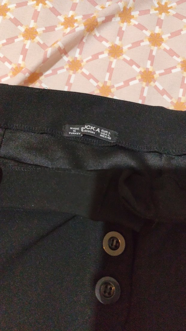 Düğmeli Siyah Midi Hamile Eteği - Görsel 2