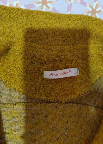 Kadın Sarı Fermuarlı Midi Ceket - Görsel 5