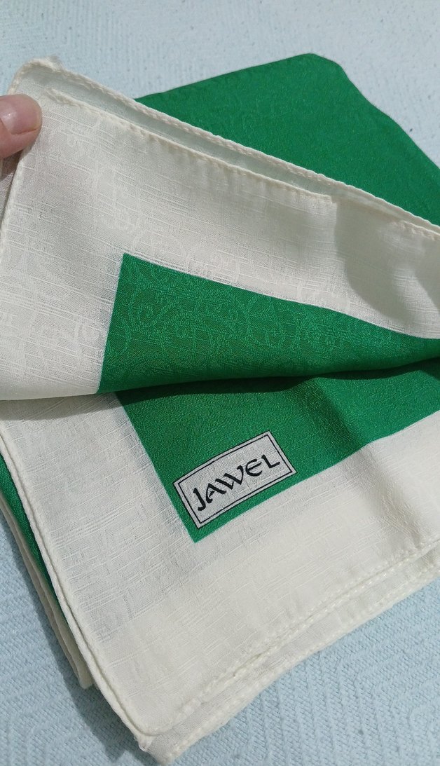 Yeşil Sade İpek Kadın eşarp - Görsel 3