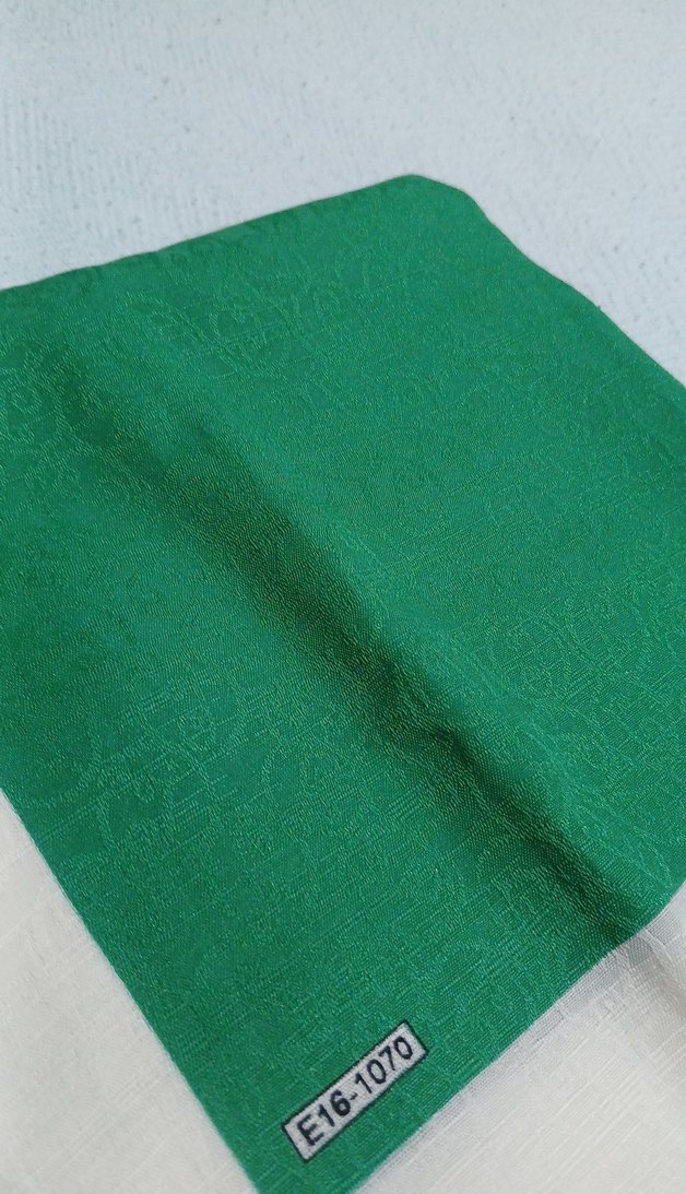 Yeşil Sade İpek Kadın eşarp - Görsel 2