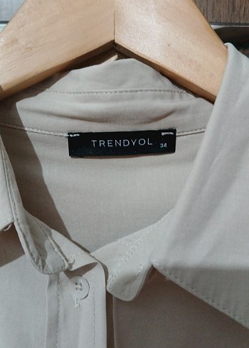 Bej Uzun Kollu Keten Gömlek - Görsel 3