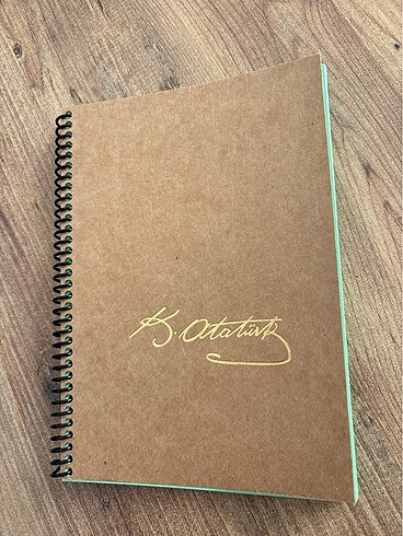Atatürk imzalı defter - renkli sayfa