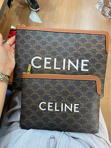 Beden kahverengi Renk Celine clutch