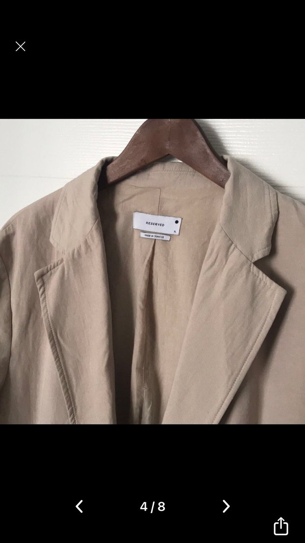 Reserved Kadın Keten Blazer Ceket - Görsel 4