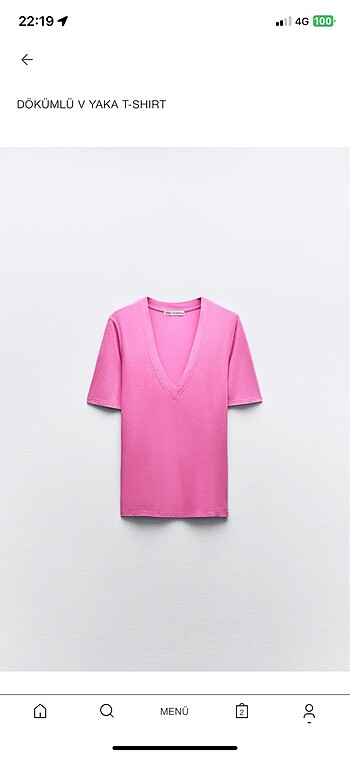 Zara V yaka yeni etiketli t shirt