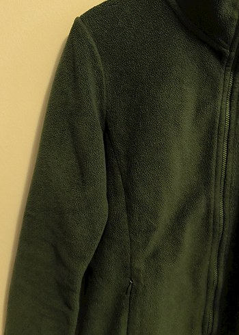 Yeşil Fermuarlı kadın Polar Ceket - Görsel 2