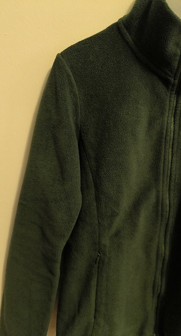 Yeşil Fermuarlı kadın Polar Ceket - Görsel 2