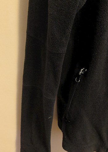 Siyah Fermuarlı Kapüşonlu kadın Polar - Görsel 3