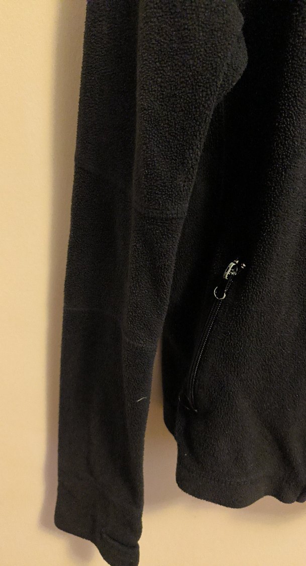 Siyah Fermuarlı Kapüşonlu kadın Polar - Görsel 3