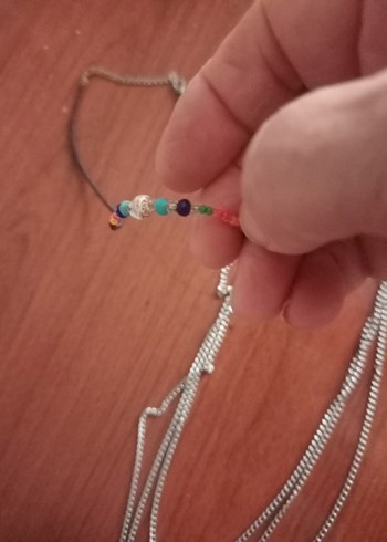 Uzun Boncuklu Çok Renkli Bohem Kolye - Görsel 4