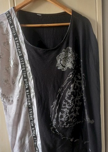 Gri Baskılı Salaş Hamile Tişörtü - Görsel 3