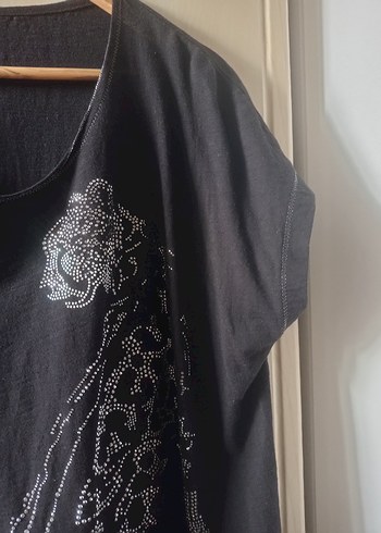 Gri Baskılı Salaş Hamile Tişörtü - Görsel 2