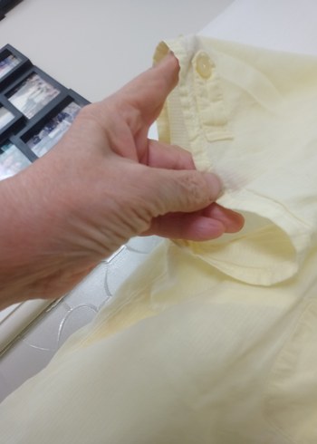 Düğmeli Kısa Kollu Keten Kadın Gömlek - Görsel 5