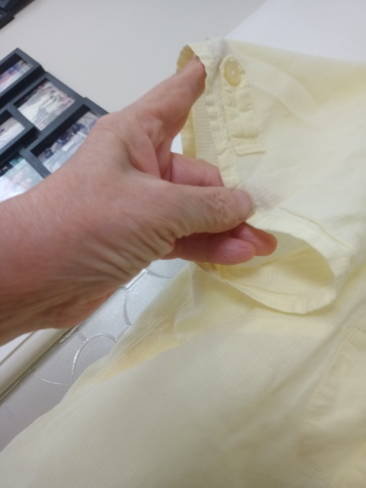 Düğmeli Kısa Kollu Keten Kadın Gömlek - Görsel 5