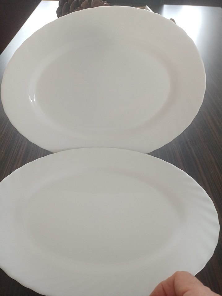 Parlak Beyaz Yemek Tabağı iki adet - Görsel 3