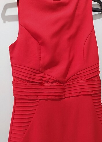 34 Beden kırmızı Renk Kadın abiye elbise 