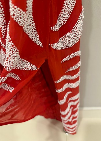 HAUTE HIPPIE Drapeli Midi Elbise - Görsel 5