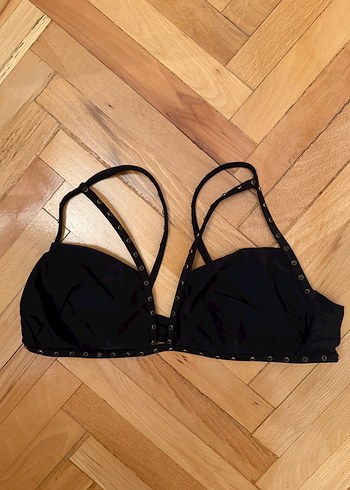 ASOS zımbalı Siyah Gotik Bikini Üstü