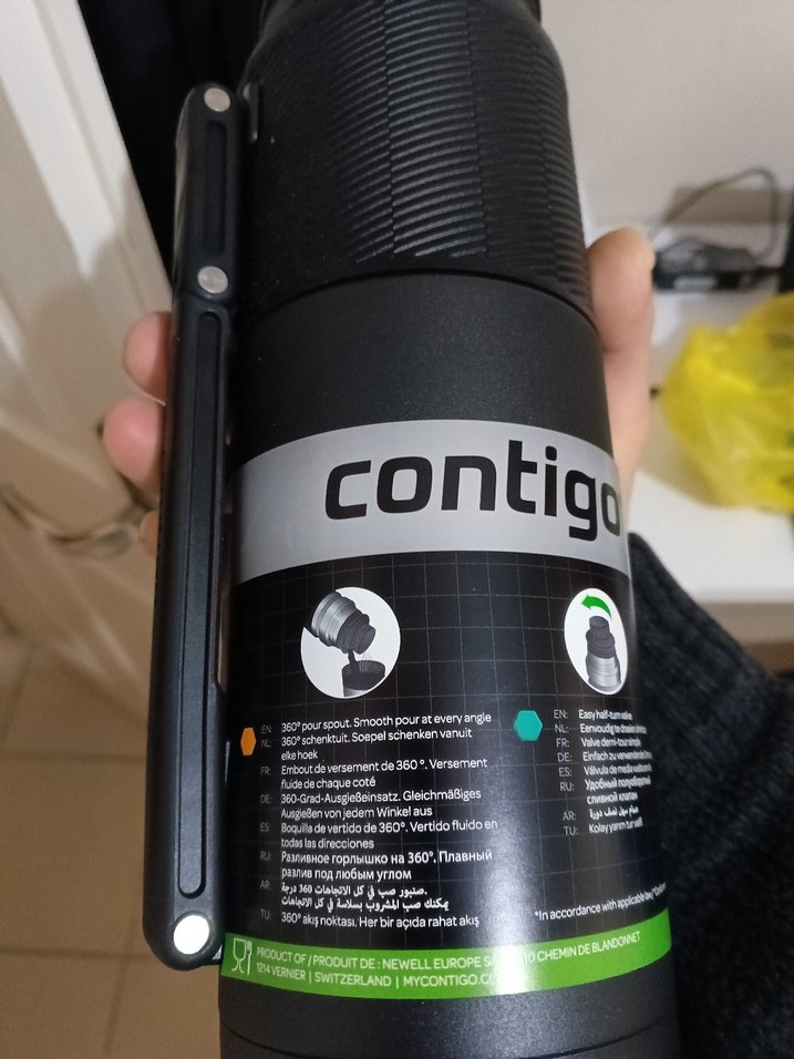 Contigo Siyah Termos Matara - Görsel 3