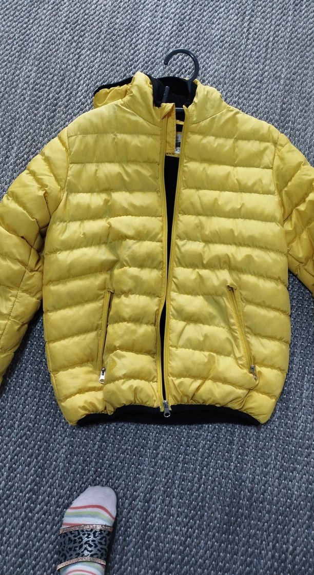 Sarı Kapitone Fermuarlı erkek çocuk montu - Görsel 2