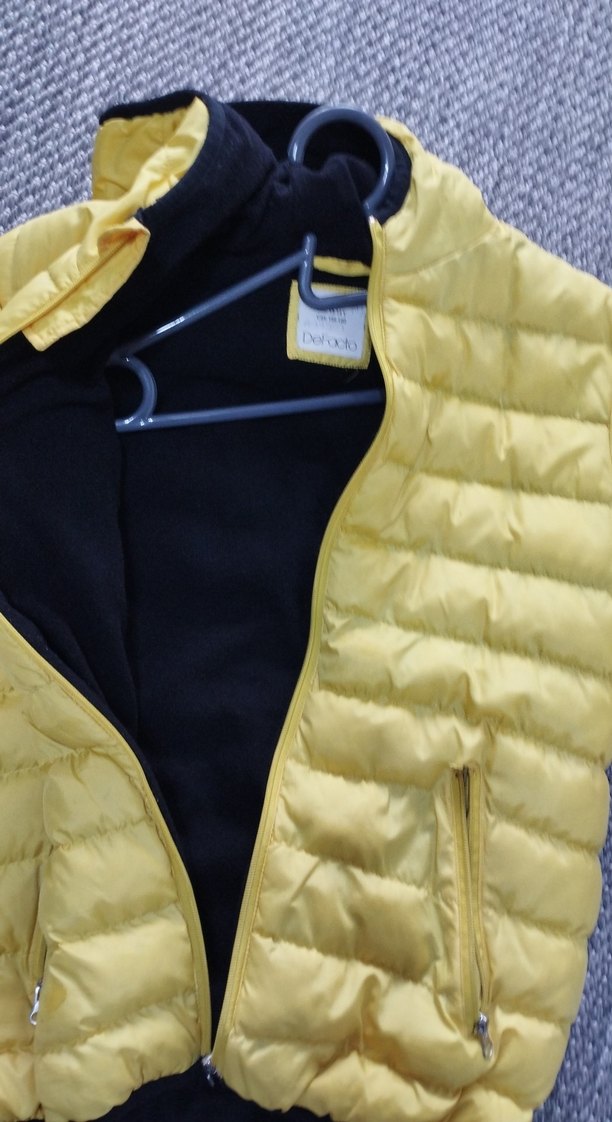 Sarı Kapitone Fermuarlı erkek çocuk montu - Görsel 4