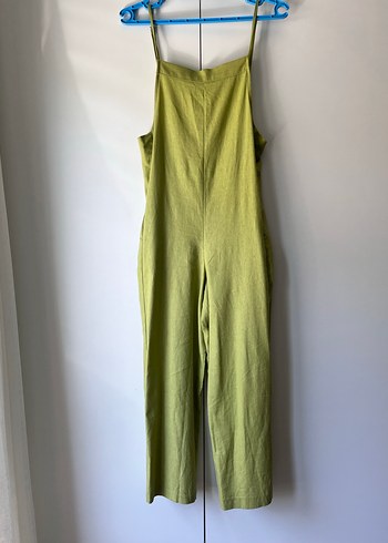 Yeşil Uzun Keten Tulum - Görsel 2