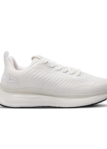 Erkek Beyaz Platform Tabanlı Bağcıklı Spor Ayakkabı - Görsel 2