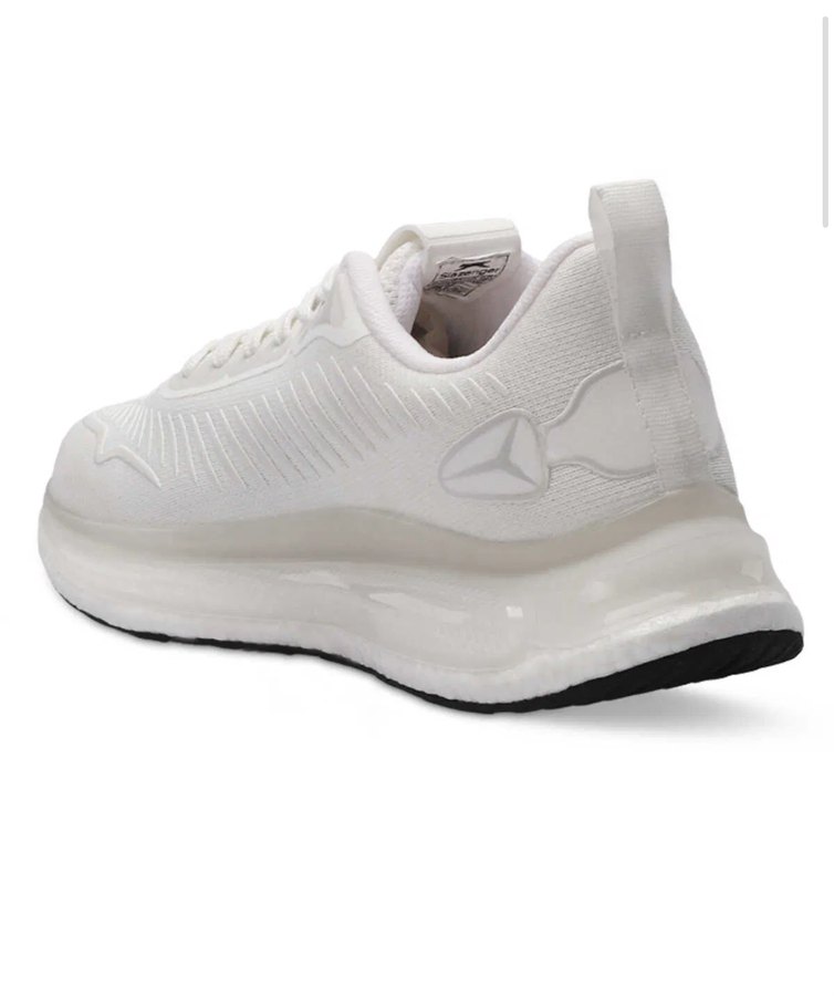 Erkek Beyaz Platform Tabanlı Bağcıklı Spor Ayakkabı - Görsel 3