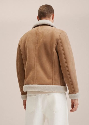 Mango  Süet Kürklü Erkek Ceket - Görsel 2