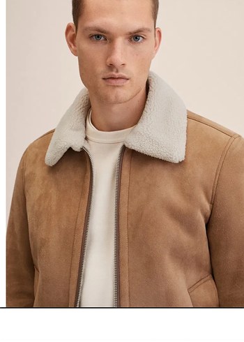 Mango  Süet Kürklü Erkek Ceket - Görsel 4