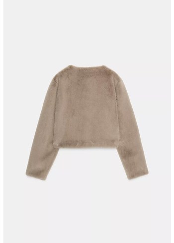 Zara Kısa Suni Kürk Ceket - Görsel 7