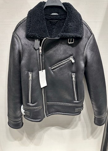 Zara konstrast suni  Deri Erkek Ceket - Görsel 9