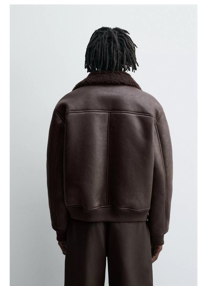 Zara Çift yüzlü Suni Deri Erkek Ceket - Görsel 2