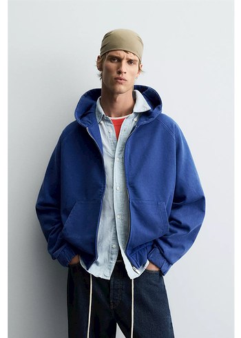 Zara boxy fit kapşönlu Sweatshirt - Görsel 2