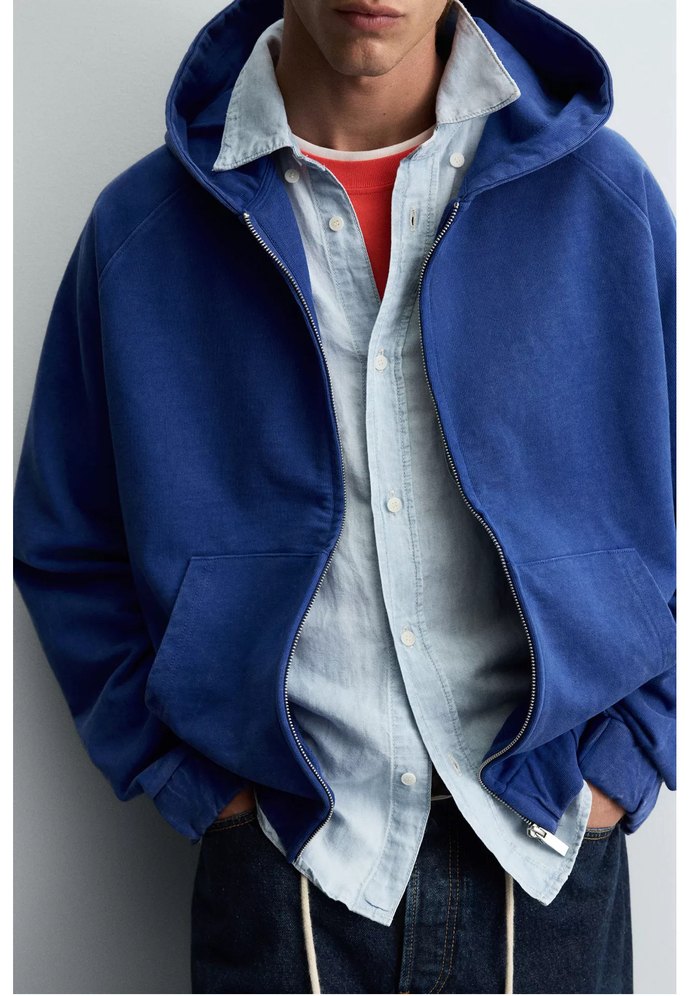 Zara boxy fit kapşönlu Sweatshirt - Görsel 5