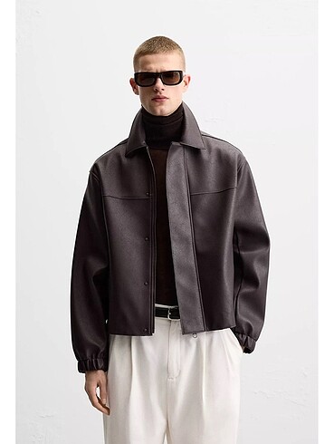 Zara Zara suni deri ceket