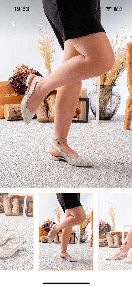 Beyaz Dantel Detaylı İnce Topuklu Kadın Ayakkabı - Görsel 2