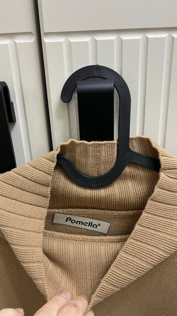 Bej Boğazlı Örme Kadın Kazak - Görsel 3