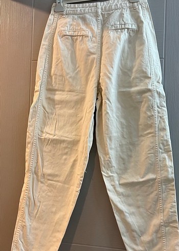 Beyaz Rahat Kesim Pantolon - Görsel 4