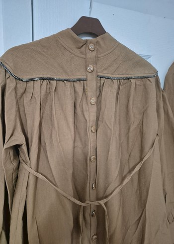 Bej Kemerli Uzun Kadın Takım - Görsel 3