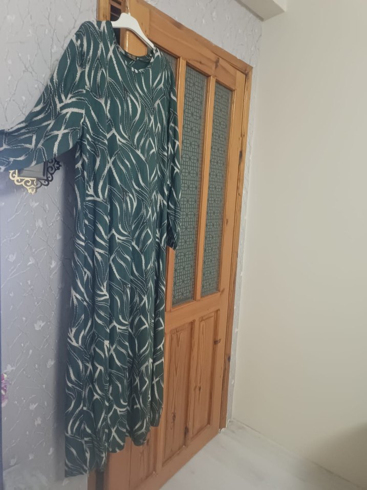 Yeşil Uzun Bohem Anne Elbisesi - Görsel 5